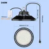 1-10V Dimmerabile LED High Bay Light 100W 150W 200W 240W UFO 5000K 36000Lm IP65 LED Luce di inondazione Lampada da miniera in alluminio Highbay