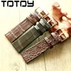 TOTOY Handmade Crocodile Leather Watchbands,Matching Antique Rretro Watchbands, 18 20 22MM Leather Men's Strap, Fast Delivery
