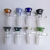 Glazen kom trechter dia met handvat dia's roken gereedschap accessoires 2 stijlen 14mm 18mm voor waterpijpbubbler tabak water bong olierigs