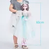 60 cm barnleksaker Joint Body Doll Children Toys Anime Action Figures Realistic Dolls Gift Soft Interactive Baby Dolls Toy Doll Present P1543226