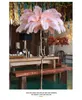 Lampadaire en plumes d'autruche route de mariage LED décorations debout or cuivre décors de chambre lumière salon fête toile de fond 2445627