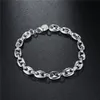 Miglior regalo di vendita calda Bracciale in argento 925 completo di 8 parole DFMCH133, nuovissimi braccialetti di collegamento a catena in argento sterling 925 di moda