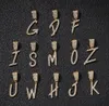 Collar con colgante de letras cursivas A-Z con nombre personalizado para hombres y mujeres, regalos, collar de circonia cúbica, joyería de Hip Hop