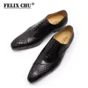 Herren Kleid Schuhe Echtes Leder Business Italienische Formale Schuhe Schwarz Blau Lace Up Mode Druck Anzug Schuhe Für Männer Oxford