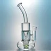 Bongs de vaso de vidrio transparente de 10,8 pulgadas Bongs con percolador de tornado Pipas de agua de vidrio Plataformas de dab de aceite de tabaco con hembra de 18 mm en stock