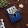 Tres colores 17 teclas de metal Kalimba madera caoba cuerpo pulgar Piano jugar con guitarra accesorios para instrumentos musicales