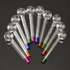 Colorful Glass Pipe Pyrex Glass Oil Burner Oil Nail Burning Jumbo Pipe Concentrate Pipes Thick Glass Oil Burner Clear Great Smoking Tubes