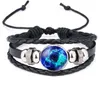 Universe Sky moon charm glass cabochon bracelet Adjustable multilayer bracelets women kids fashion jewelry will and sandy