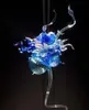 Mini linda lámpara de vidrio de vidrio 100% soplado a mano de forma de flores vintage Art Chandelier Light for Hotel Bar Deco