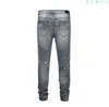 Men's Jeans Male Elasticity Rhinestone Splash Ink Fashion Men Casual Trousers Tight Hole