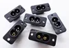 Strömadapter, 250V 2.5A IEC 320 C8 2PIN Male socket Lödning AC Power Connector / 20PCS