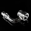 4mm dikke platte top quartz banger nagel 10mm 14mm 18mm mannelijke / vrouwelijke gepolijste gezamenlijke platte kom voor glazen bong dab rigs waterpijp