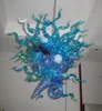 Blå lampor hänge lampa led lampor handblåst murano ljuskronor belysning amerikansk stil glas ljuskrona