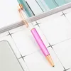 Rose Gold Metal Pen Empty Tube DIY Self-filling Floating Glitter Dried Flower Crystal Pen Ballpoint Pens School Office Student Writing Gift