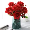 Artificial flowers single stem rose flowers for Wedding home decorations valentine day gift velvet material artificial rose flower6241335