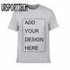 UrsportTechカスタマイズされたメンズTシャツあなた自身のデザインのためのあなた自身のデザイン高品質通気性綿TシャツのためのMen Plus Size XS-3XL MX190710