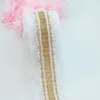 Dentelle Ruban Cadeau Boîte Décoration Arc Jute Toile De Jute Rustique Vintage Lin Rouleau Artisanat DIY Accessoires De Noce Fournitures Joyeux Noël