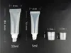 Tubes de brillant à lèvres DIY de 10ml, 30 pièces, récipients vides transparents, Tubes vides rechargeables en plastique pour femmes 2265365