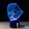 Novelty Items new Yeduo 3D Hologram Illusion Palm Night Light LED Color-changing Atmosphere Lamp with USB Charger