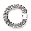 Nouveau Design de mode 15mm 7/8 pouces or argent couleurs glacé CZ liens cubains Bracelet hommes Punk Hip Hop bijoux cadeaux