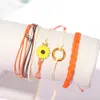 Charm Bangle Bohemian Sieraden Zonnebloem Daisy Verstelbare Touw Ketting Hanger Armband Handgemaakte Zaad Kralen Vriendschap Armband Femme