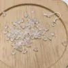 Vendre 2000pcs lots utiles blancs en plastique transparent en plastique boucles d'oreilles arrière 4 mm de boucles d'oreilles bricolage accessoires 6234884