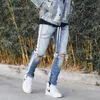 Heyguys 새로운 패션 바지 남자 스키니 청바지 남자 Streetwear 사람을위한 청바지 핏츠 바지 지퍼 힙합 청바지 옴므 DenimQ190330