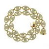 Роскошные дизайнерские ювелирные изделия в стиле хип-хоп, мужское ожерелье, цветное ожерелье с бриллиантовой цепочкой, серебряное позолоченное западное панк-стиль347Q