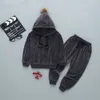 Mäns Tracksuits 2021 Tjejer Kläder Ställer Barn Höst Vinter Toddler Kläder 2PCS Outfit Kids Tracksuit kostym för pojkar