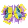 Filles Bow Hair Clips Ruban coloré Big Bow Barrettes Wave Point Printted Rouge Vert Orange Bows Coiffe HHA649