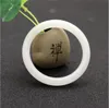 Natürliches weißes chinesisches Jade-Armband, Armreif, Schmuck, Modeaccessoires, Frau, Glücksamulett, 54–64 mm