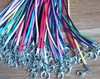 Färgglada vaxlädersladdhalsband Rem Buckle Shrimp Pendant Jewelry Components Lanyard med kedje DIY -komponenter