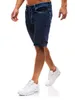 Modne nowe męskie czyste kolor Slim Fit rozmiar europejskiego w stylu swobodnym dżinsowym modnym kolanem krótkie dżinsy