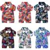 Kids Designer Clothes Boys Rompers Bow tie Floral print Children's Infant Jumpsuit Baby Summer Pajamas Clothes Hawaiian style sale CZ526
