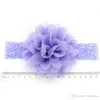 Schattige grote chiffon bloem zachte lesbine haarband pasgeboren baby mode haaraccessoires 12 kleuren gemengd