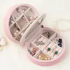 Portable Jewelry Box for Women Doubel Layer Travel Jewellery Organizer Necklace Earring Rings Holder Case