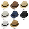 Chapeaux de mode pour femmes Fedora Trilby Gangster Cap Summer Beach Sun Straw Panama Hat avec ruban Band Sunhat ZZA1005