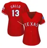 Kobiety 1 Elvis Andrus Shin-Soo Choo Nomar Mazara Joey Gallo Asdrubal Cabrera Logan Forsythe Delino Deshields Baseball Jersey