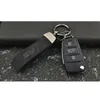 NEW RS Logo Car Black Matte Leather Keychain Keyring Key Case Holder For Audi RS7078647