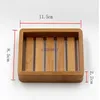 100pcs arrival Portable Soap Dishes Creative simple bamboo manual drain soap box Bathroom bathroom Japanese style soap