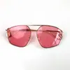 Nya lyxdesigner solglasögon för män och kvinnor 0437 Metal Frame Specialdesign Authentic Glaases UV400 Sunshades Eyewear W4799747