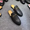 Zapatillas clásicas de dibujos animados suave piel de vaca al aire libre playa diseñador mujer plana Lazy Baotou zapatilla 100% cuero terciopelo mujer zapatos hombres ZAPATOS Tamaño grande 34-42-45-46 us4-us11