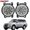 2 pièces/paire ensemble de feux antibrouillard LED très brillante antibrouillard halogène pour Mitsubishi Pajero IV V8_W V9_W véhicule tout-terrain fermé 2007-2012