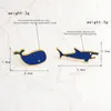 Fröken Zoe Cartoon Shark och Whale Ocean Animal Art Style Enamel Pins Badge Denim Jacka Smycken Gåvor Broscher för kvinnor Män