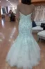 Błyszcząca luksusowa kryształowa suknia ślubna Mermaid Sweetheart Oszałamiająca suknia ślubna Plus Size Custom Made Suknie ślubne