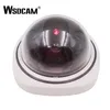 WSDCAM 플라스틱 스마트 실내 / 실외 더미 감시 카메라 홈 돔 가짜 CCTV 보안 카메라 깜박이 빨간색 LED 조명