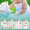 11 * 7.5 cm Waterdichte Tijdelijke Fake Pasen Egg Tattoo Stickers Rabbit Bunny Cartoon Kinderen Kinderen Body Art Make Up Tools 14 Stijlen C6087