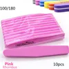 Nail File 10 st / lot Double Side Scrub Nails Buffer Block Ställ tvättbar slipning Polering Slipning Buffing Pedicure Manicure Care Tools