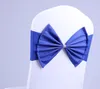 Hot Spandex Lycra Chair Sashes Elastic Satin Chair Bands with Buckle for Wedding Bow Tie Backs Props Bowknot Chair Cover Sashes SN1246