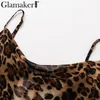 Glamaker Leopard 인쇄 여성 Maxi 드레스 여름 섹시한 해변 빈티지 드레스 여성 슬림 파티 긴 인과 드레스 로브 레트로 멍청이 Y1304S